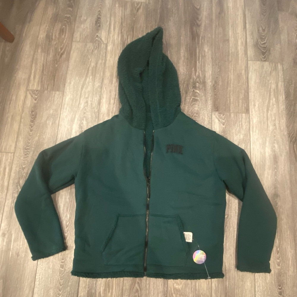 VS Pink Reversible Sherpa Jacket